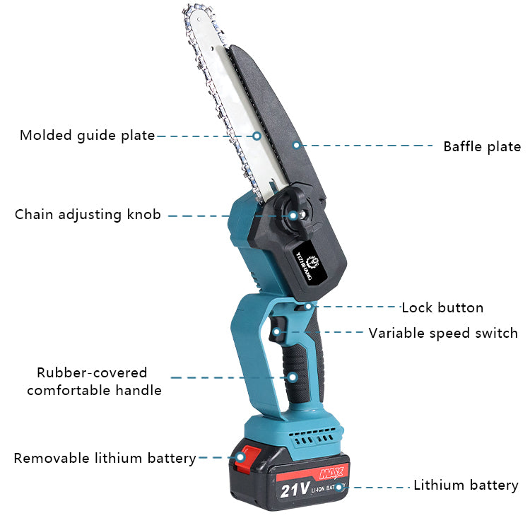 OEM Electric Cordless 8inches Chiansaw YZHDLJ-06