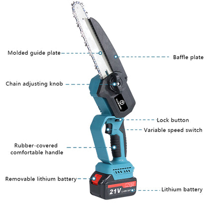 OEM Electric Cordless 8inches Chiansaw YZHDLJ-06