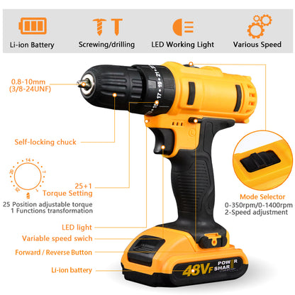 OEM Electric Power Drills Yellow YZHDZH-001
